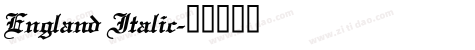England Italic字体转换